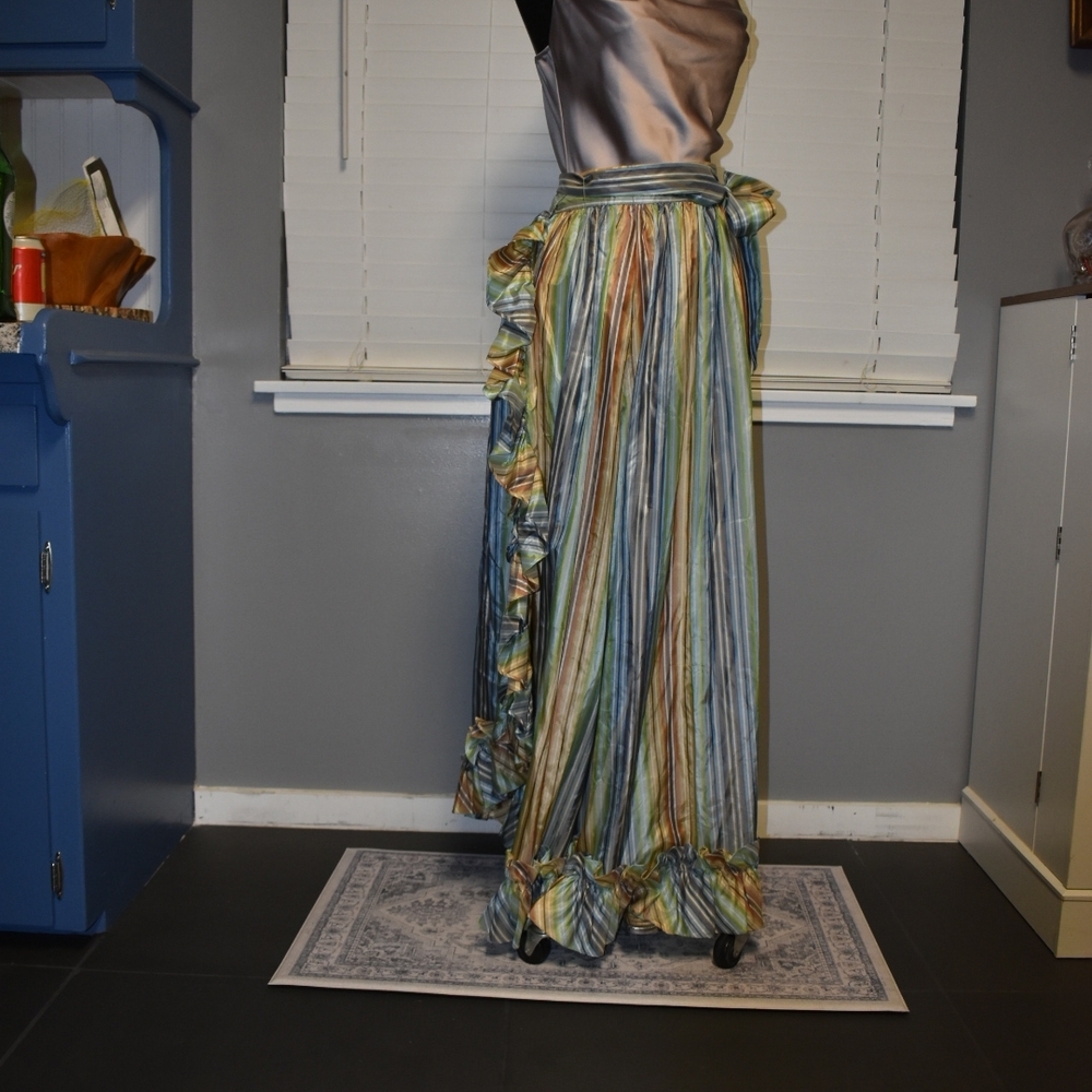 Striped Satin Maxi Skirt - Picture 5 of 7